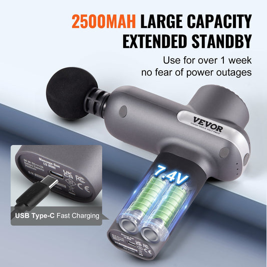 Portable massage gun with carrying case