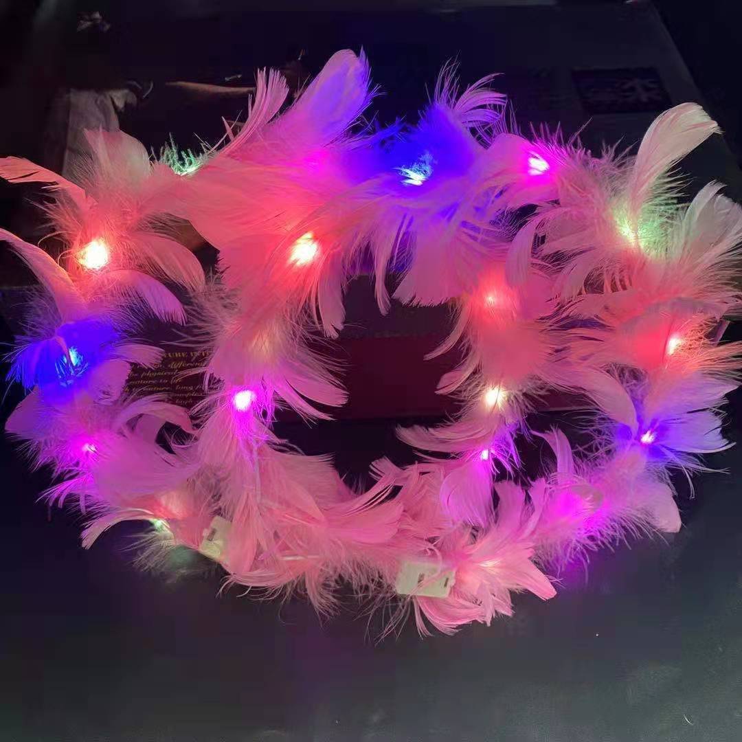Angel Headband Christmas Headwear With Lights