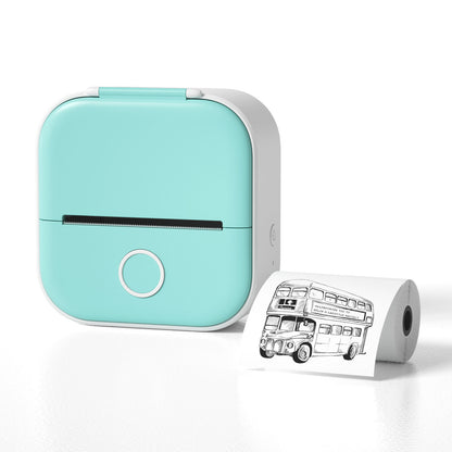 Mini Bluetooth thermal printer printing photo