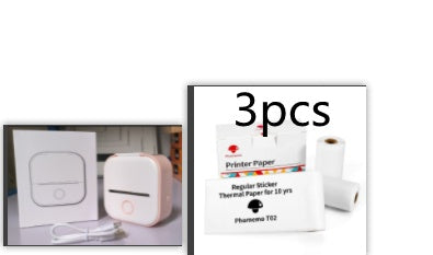 Inkless thermal printer printing black and white photo