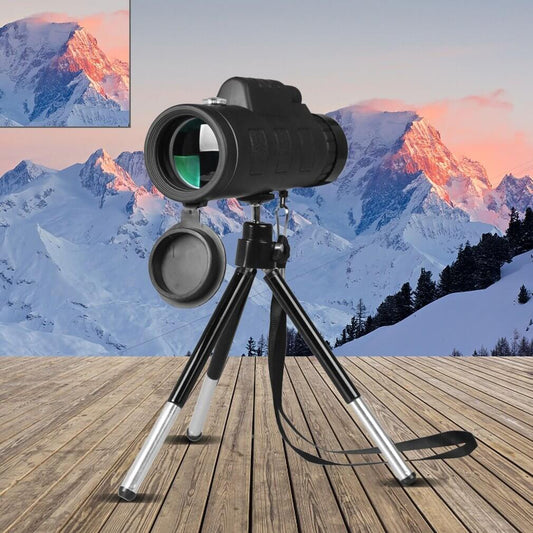 Monocular scope for long-distance viewing